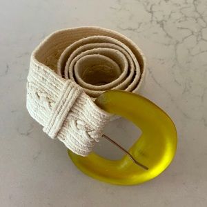 Alexis Bittar hand carved lucite braided rope belt.